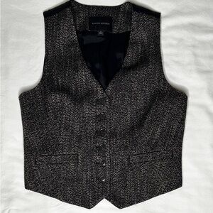 Banana Republic Black and Brown Women's Vest